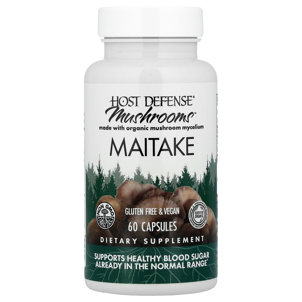 Host Defense, Mushrooms ™, майтаке, 60 капсул
