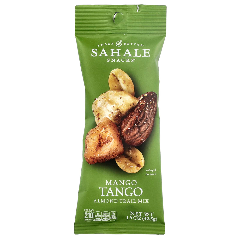 Sahale Snacks, смесь миндаля, орехов и сухофруктов, манго, 9 пакетиков по 42,5 г (1,5 унции)
