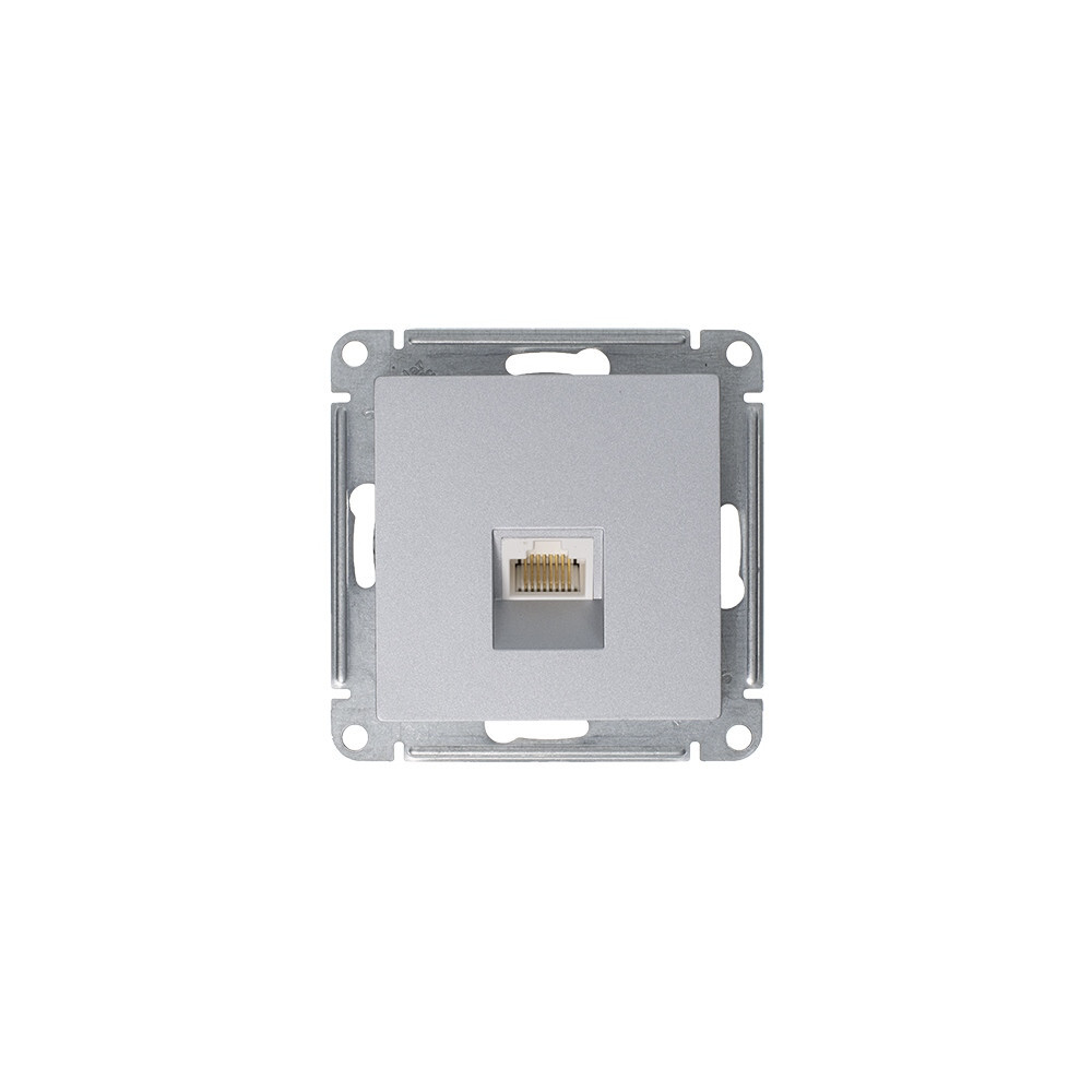 ATLASDESIGN РОЗЕТКА компьютерная RJ45, кат. 5Е, механизм, АЛЮМИНИЙ