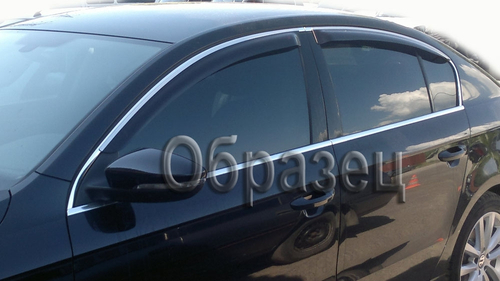 Дефлекторы боковых окон SIM для Volvo S80 (2006-2016) арт.SVOLVS800632-Cr