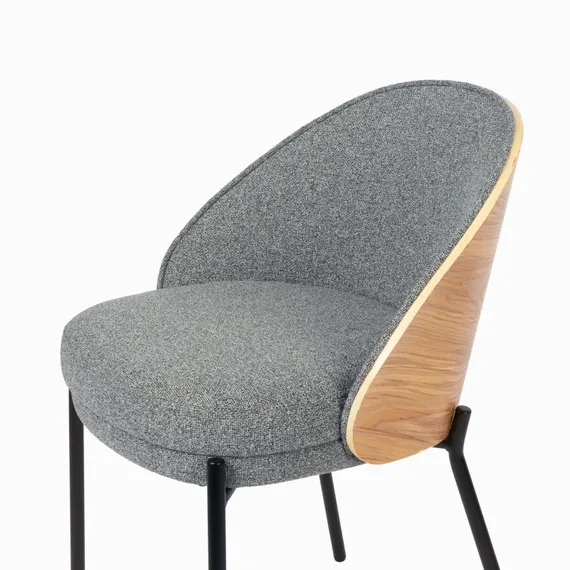 Обеденный стул Rosin, серый, шпон ясеня