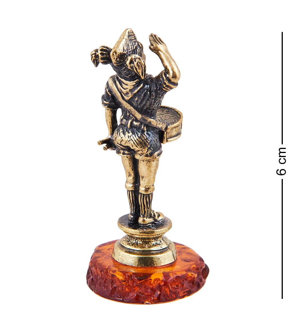 Народные промыслы AM-3701 Фигурка «Девушка пионер» (латунь, янтарь)