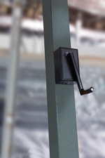 Зонт профессиональный 4х4 м Scolaro Leonardo Braccio, антрацит, слоновая кость