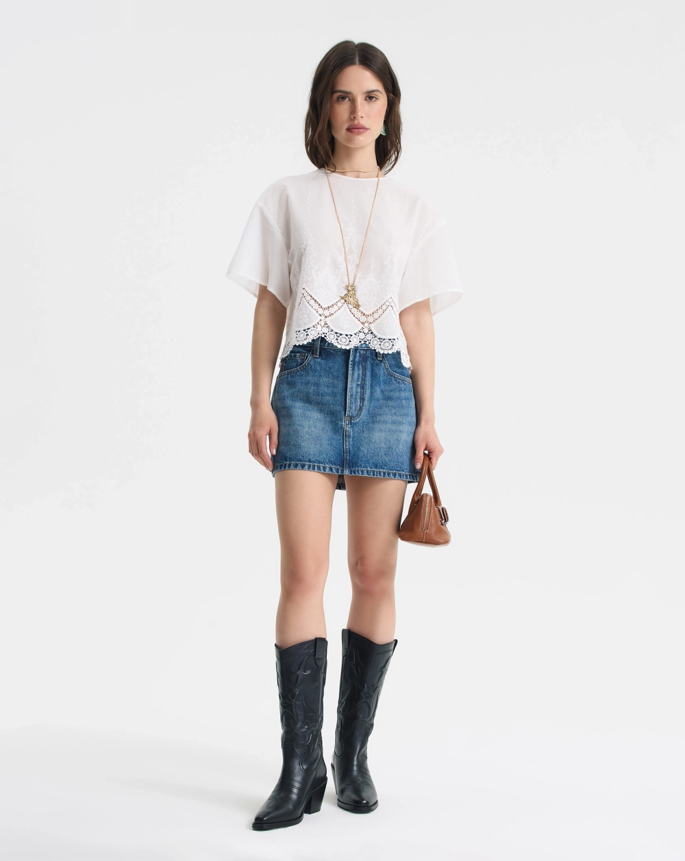 Юбка-мини джинсовая