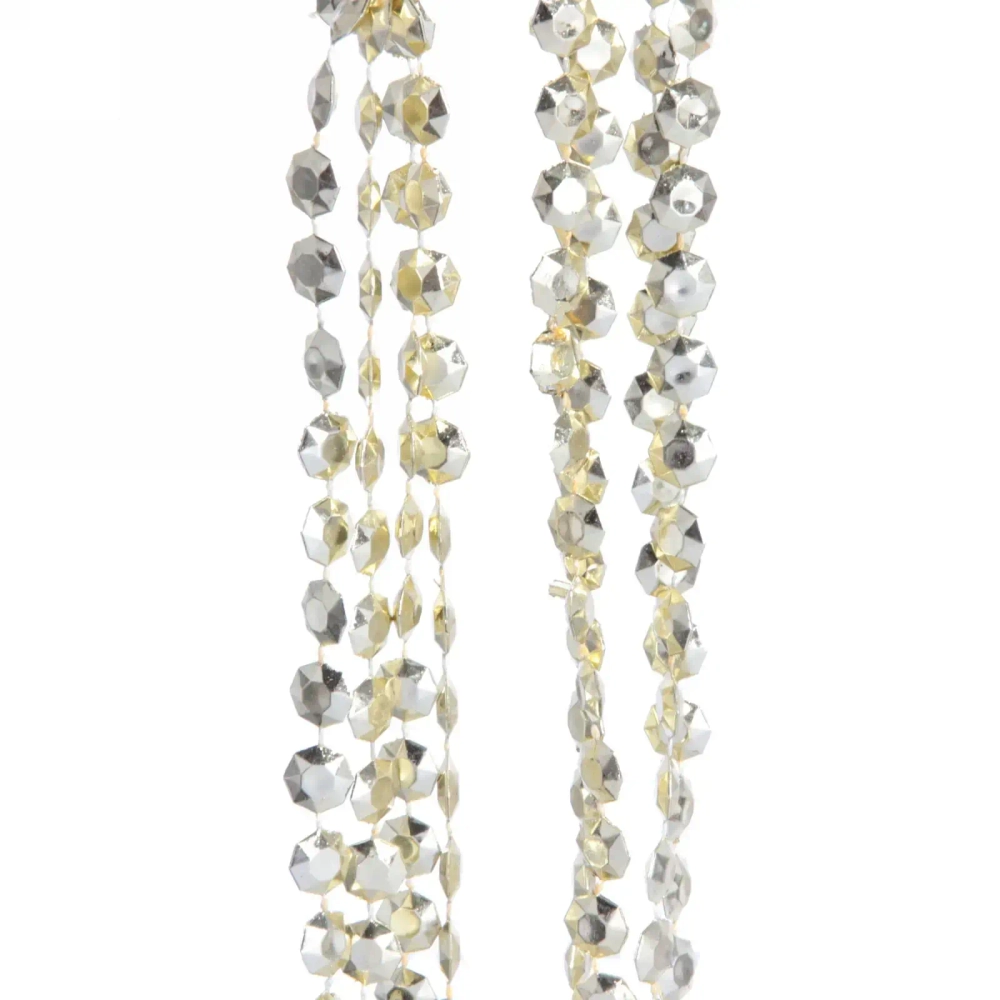 Бусы на ёлку 2,0 м «Стразы», Шампань