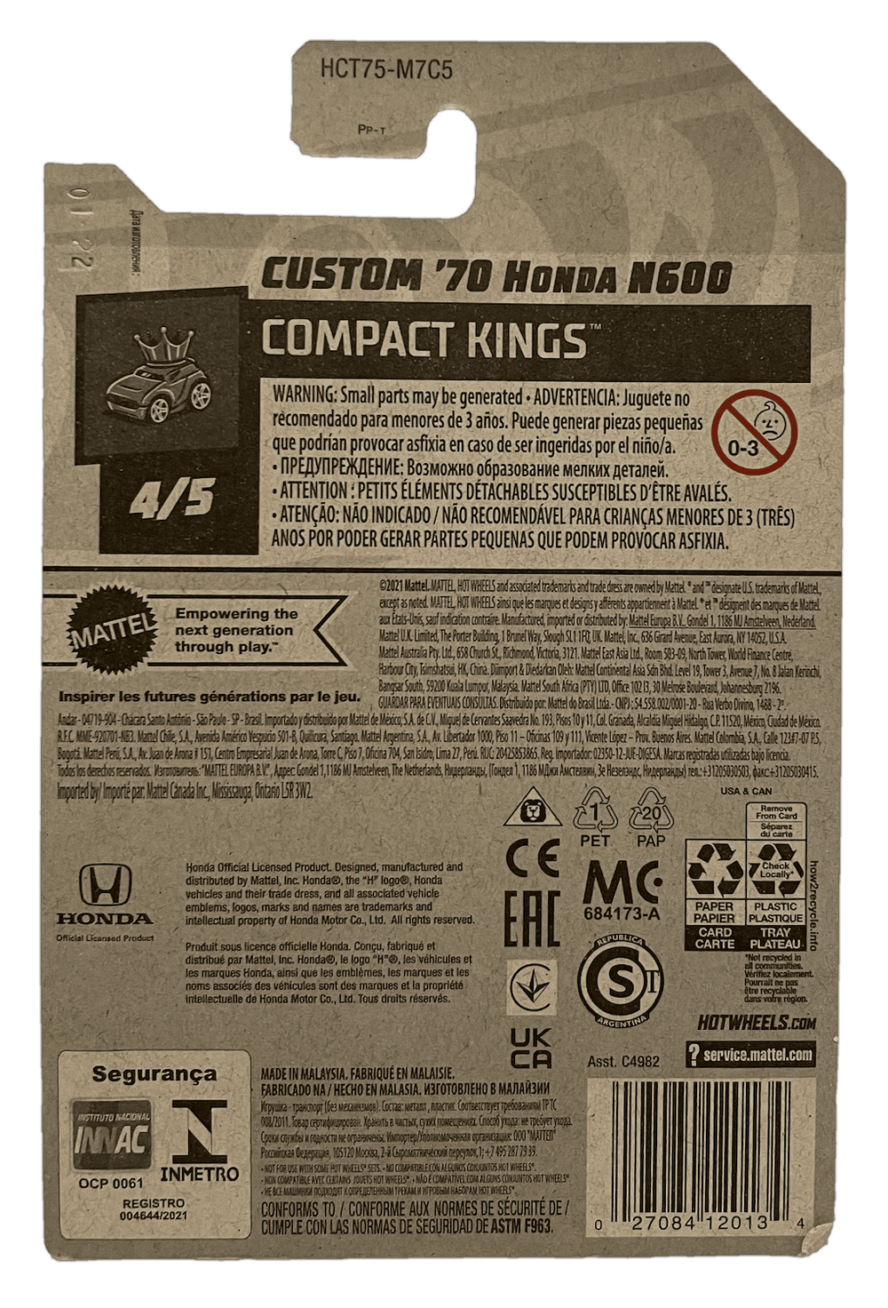 Hot Wheels Custom '70 Honda N600 (2022)