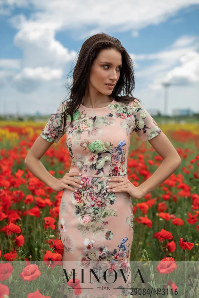 Платье 3116-пудра Minova