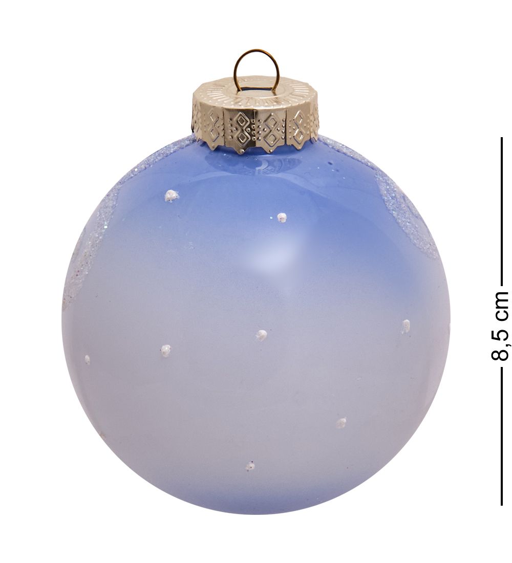 НФШ-1453/3 Ел.украшение Шар «Дед Мороз и конь» 85 мм