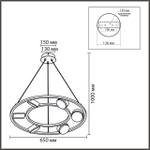 Подвесная люстра Lumion TORINA 8340/6