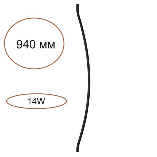 7155/100D HIGHTECH ODL26 Дуговой элемент для инсталяции  черный/cиликон/металл IP20 LED 14W 557Лм 3000K 120° 24V FINO