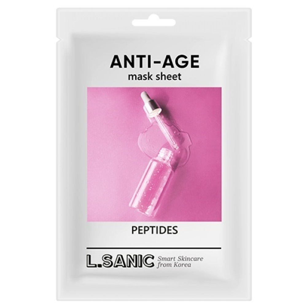 Маска для лица тканевая антивозрастная с пептидами L.Sanic Peptides Anti-Age Mask Sheet