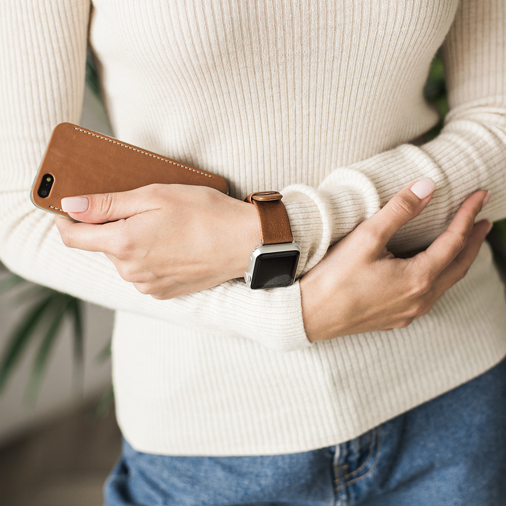 Ремешок для Apple Watch 40/41/42 mm из кожи теленка, медного цвета