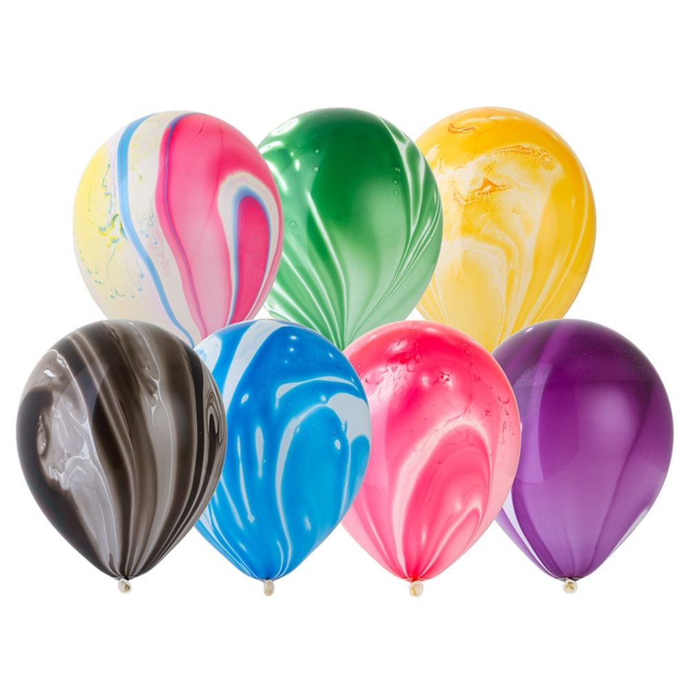 Шар латексный 30см Мрамор (Ассорти)