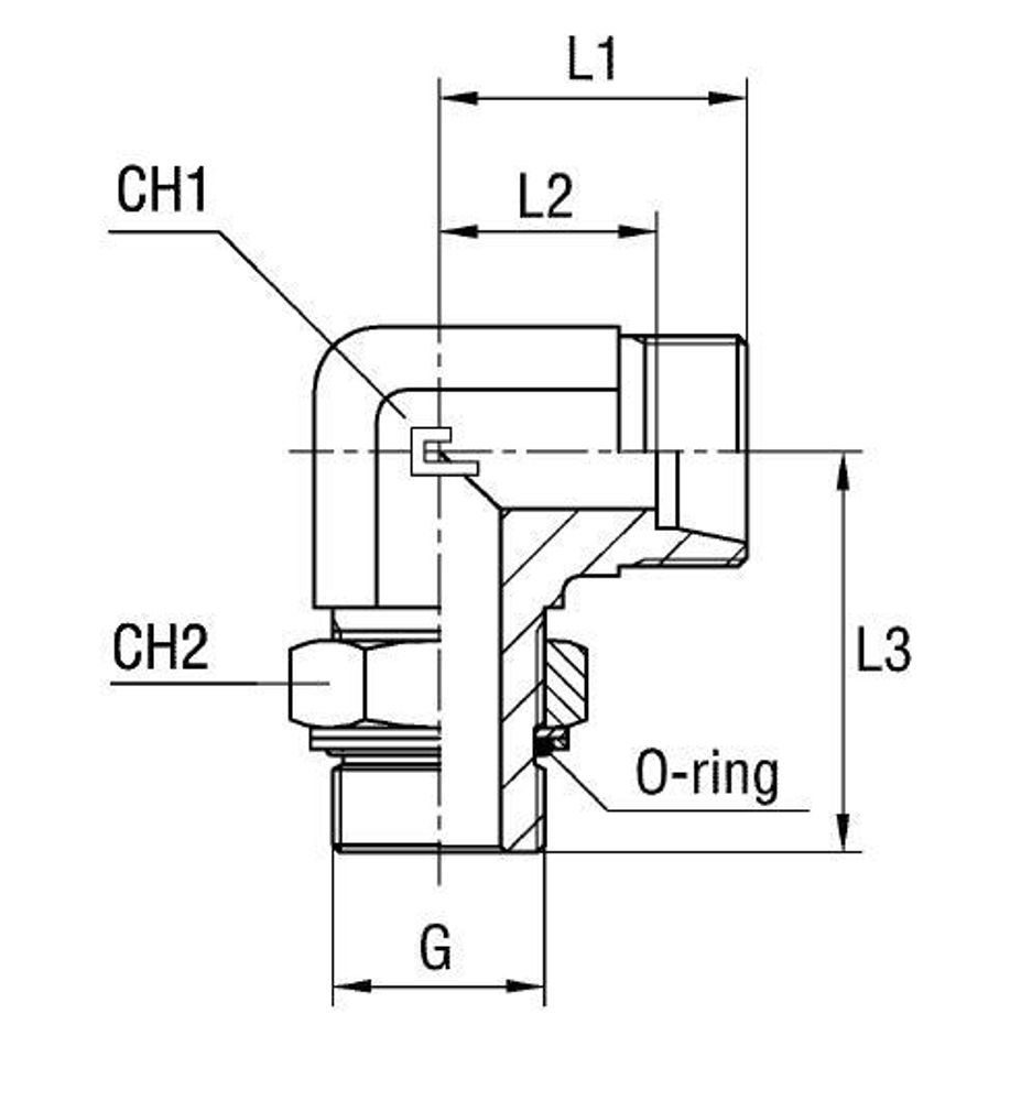 Штуцер FRG90 DS14 BSP 1/2 &quot; (корпус)