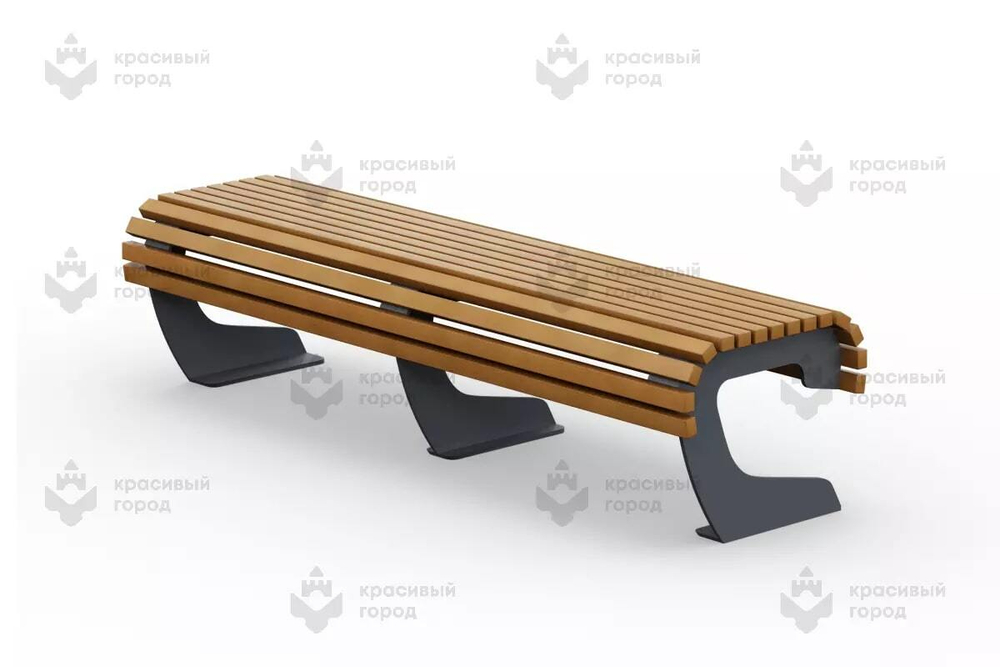 Скамья парковая на металлическом основании