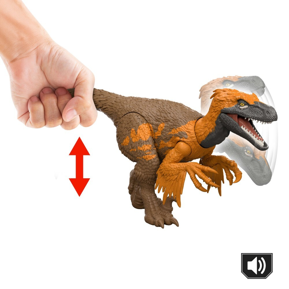Jurassic World - Ревущий динозавр Ютараптор со звуком JGC80