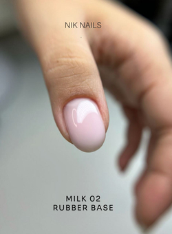 Камуфлирующая база Nik Nails Rubber Base Milk №02 15 g