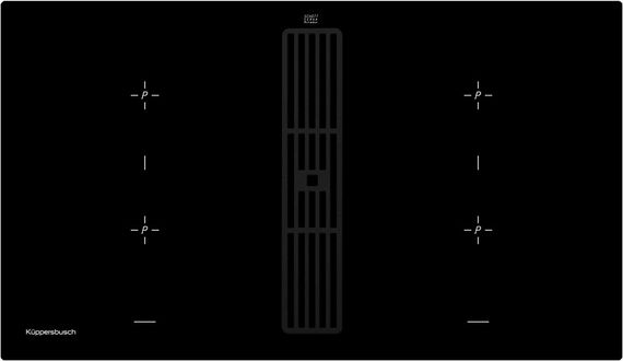 Индукционная стеклокерамич. панель Kuppersbusch KMI 9850.0 SR Black Velvet