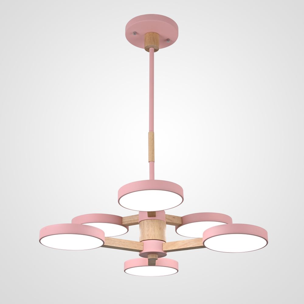 Люстра на штанге TURNA DBL L6 Pink