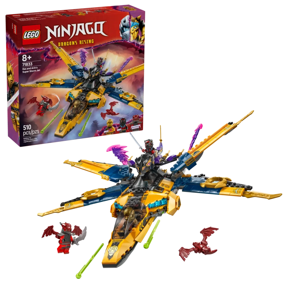 Конструктор LEGO Ninjago 71833 Суперштормовой самолет Раса и Арина