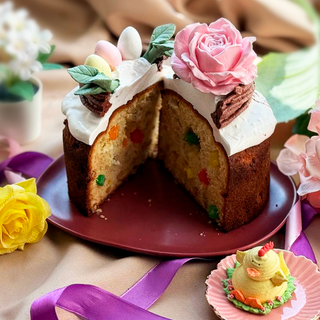 Пасхальный кулич "Гнездышко" (ваниль\цукаты, 700гр.)