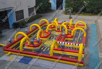 Надувная трасса "Час пик", 15*15*2,5 м