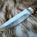 Кованый нож НС-27А Хищник (ЭИ-107) алюминиевые вставки (Златоуст)