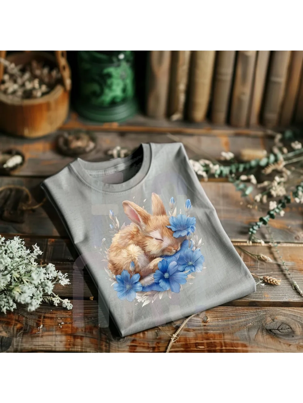 Термонаклейка на одежду, термопринт Кролик