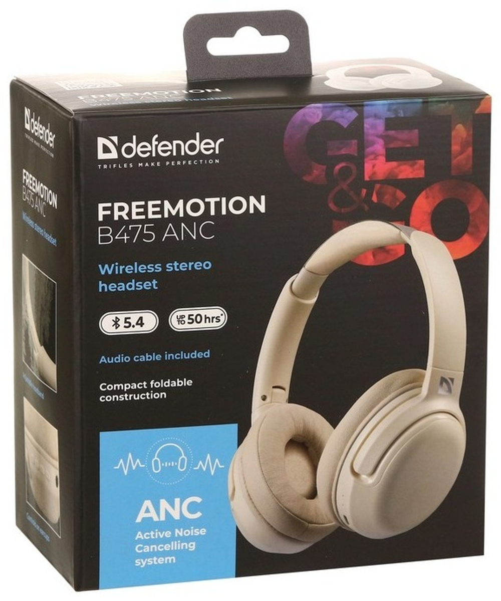 Наушники Defender FreeMotion B475 бежевый