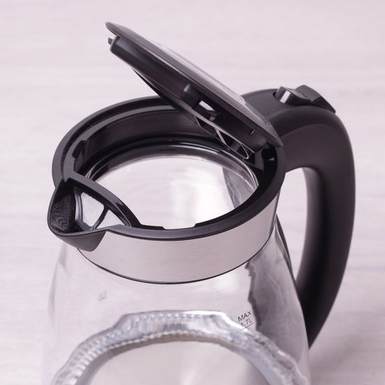 Чайник 1.7 л электрический с синей LED подсветкой Kamille KM 1705B