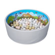 Сухой бассейн Romana Мир внутри "Сафари", 150 шариков (Пастель микс)