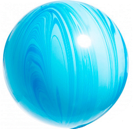 Большой шар "Синего-голубой агат" 90 см
