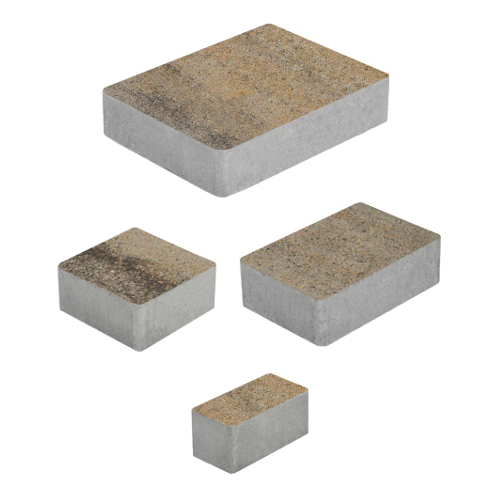 Тротуарная плитка МЮНХЕН - Искусственный камень Базальт, комплект из 4 видов плит