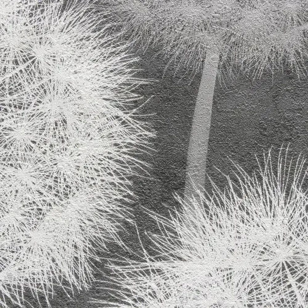 Обои флизелиновые с принтом Растения, графитовые, 10.05 х 1.06 м, надежный