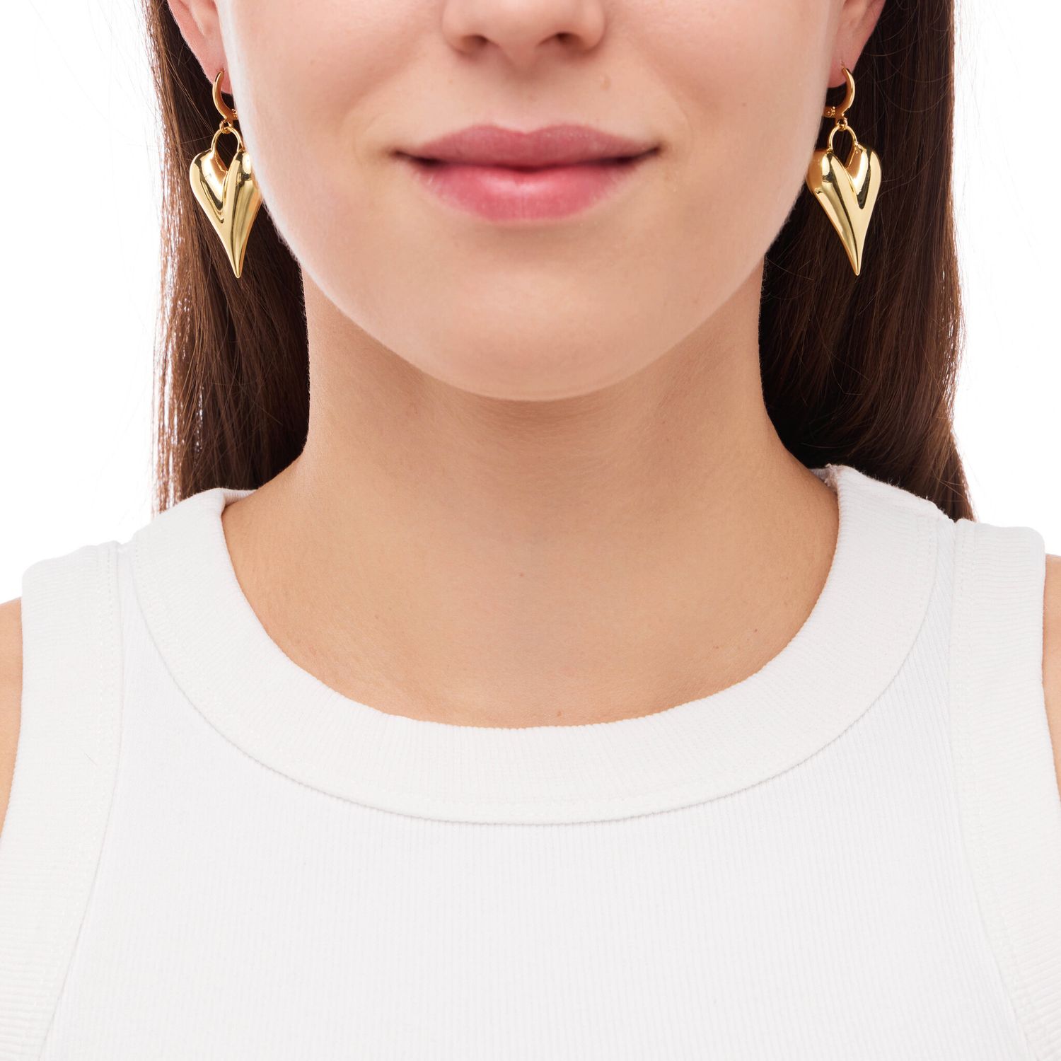 Серьги Sharp Heart Earrings – Gold