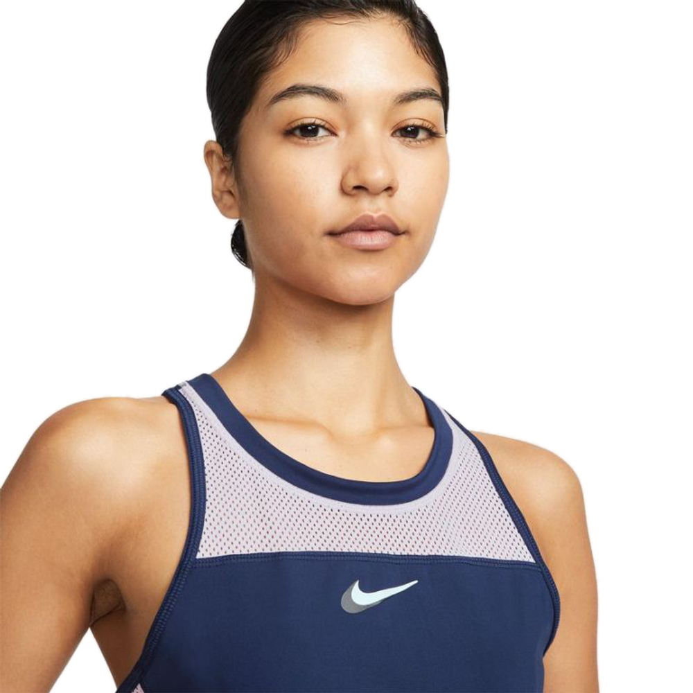 Женская Платье теннисное Nike Court Dri-Fit Slam Dress - midnight navy/light arctic pink/glacier blue/white