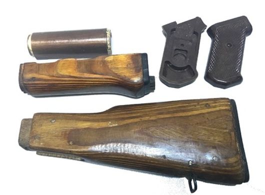 Приклад, цевье, накладка и щечки рукояти АК-47, оригинал