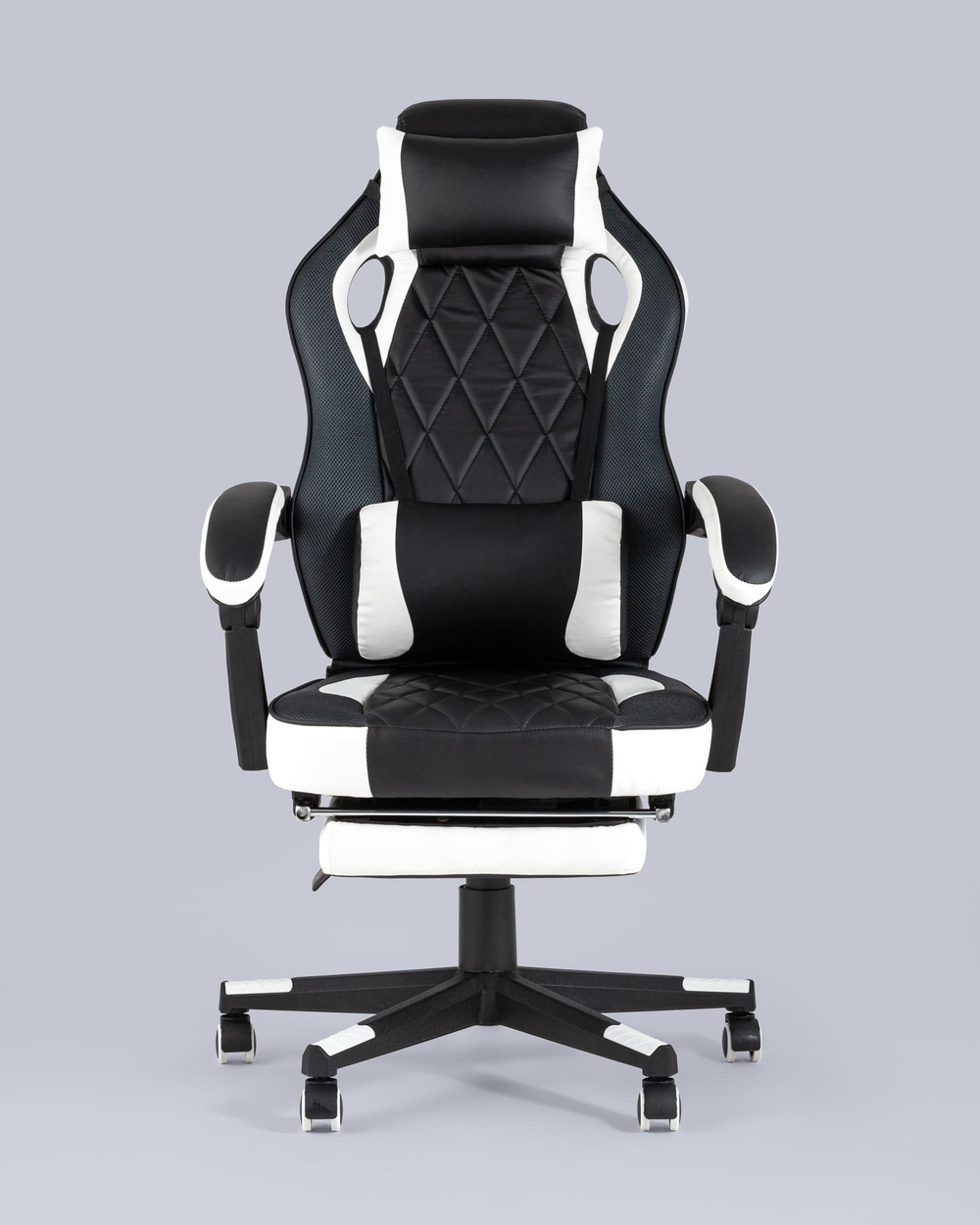Кресло игровое TopChairs Virage черно-белое