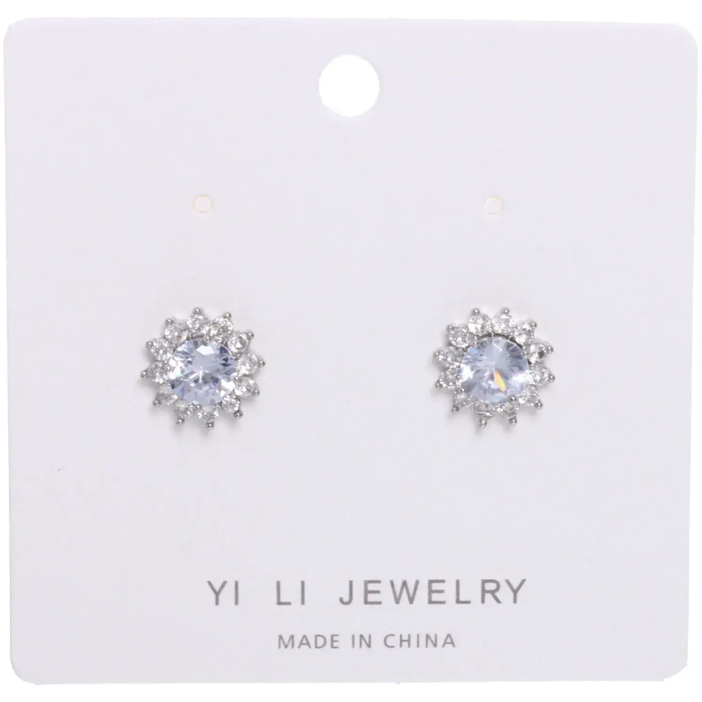 Серьги из гиппоалергенного металла со стразами «ПАЛУМНА», классика, цвет золото и серебро, 1,3-dсм