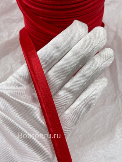 Кант декоративный 1 см красный атласный