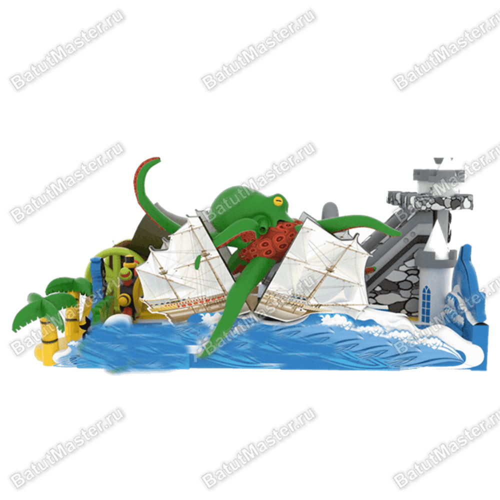 Надувная горка "Мир пиратов"
