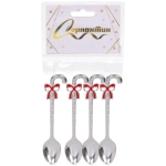 Набор ложек для десерта 4шт «Леденец», цвет серебро