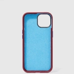 Чехол кожаный для iPhone® 15 Pro Piquadro Blue Square/Red