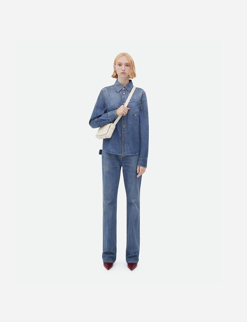 Cумка Bottega Veneta Small Cassette White (730848VMAY19009)