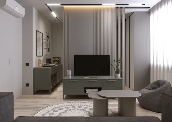 Тумба Type под ТВ ширина 180 см (темно-серый)