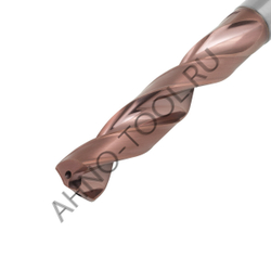 Сверло 16.0мм монолитное твердосплавное 5D с подводом СОЖ. SP-X801051600 VHM AHNO