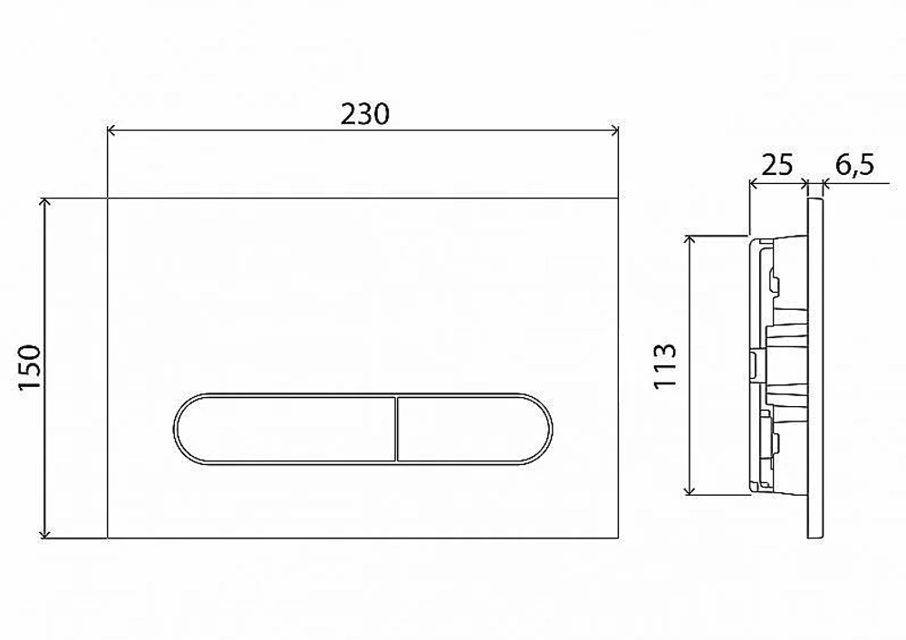 Инсталляция для унитаза BelBango BB002-80 с черной кнопкой