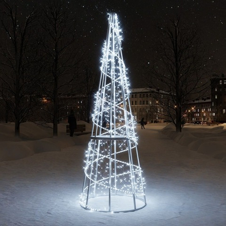 Светодиодная елка-конус "Спиральная"