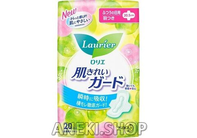 Прокладки женские гигиенические с крылышками для умеренных выделений 20 шт. Kao Laurier