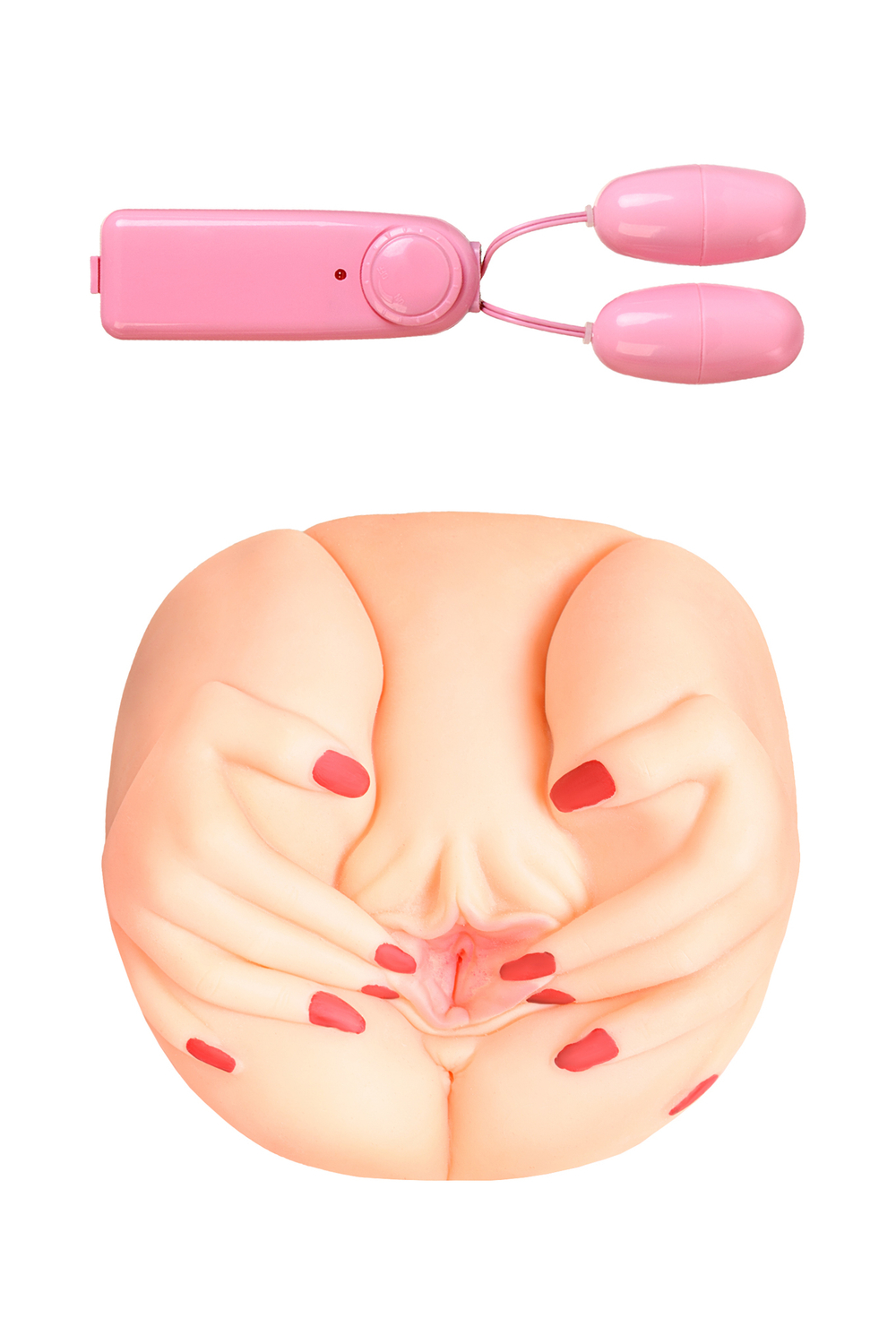 Мастурбатор реалистичный TOYFA Juicy Pussy Adeline, с вибрацией,  вагина и анус, TPR, телесный, 18 с